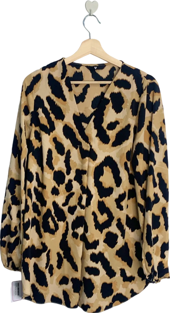 V by Very Leopard Print Blouse UK Size 18