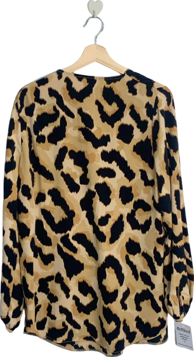 V by Very Leopard Print Blouse UK Size 18