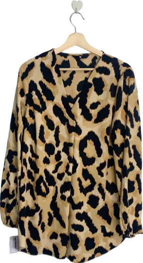 V by Very Leopard Print Blouse UK Size 18