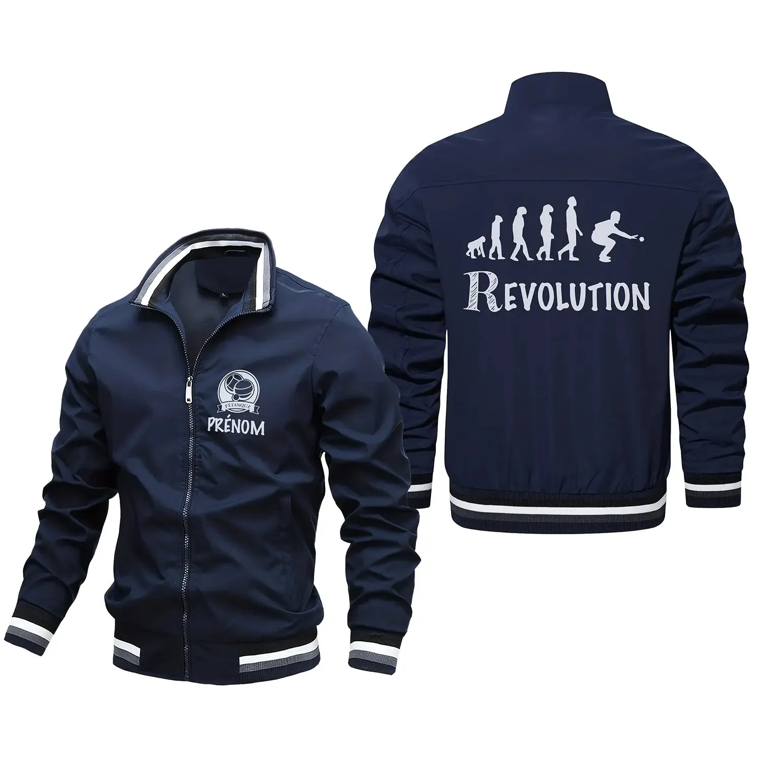 Veste De Pétanque Avec Prénom Et Logo Personnalisés, Boulistes Révolution, Cadeau Original Fan De Pétanque - CT06092342