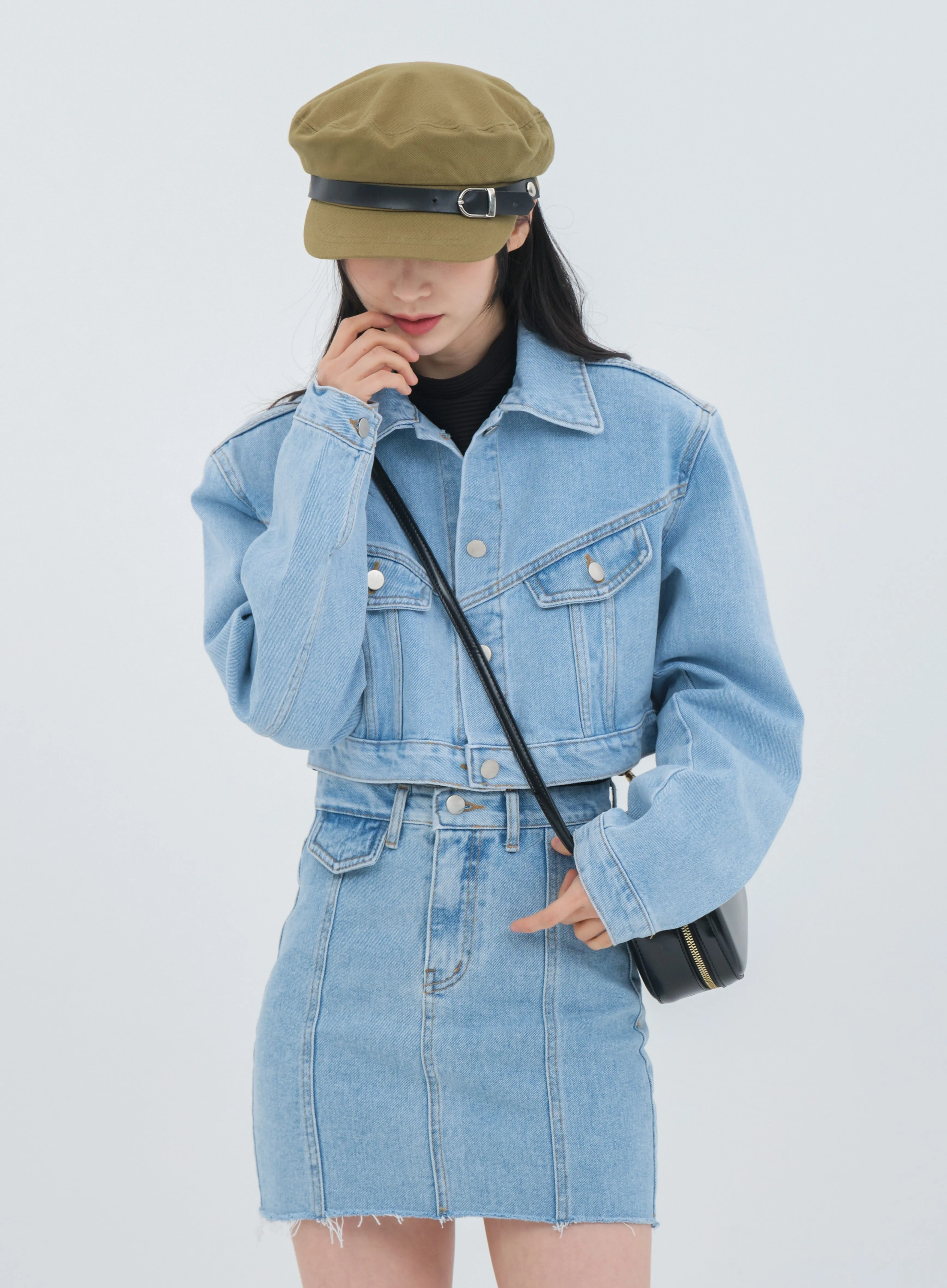 Vintage Denim Set-Up Jacket with Pocket OS20