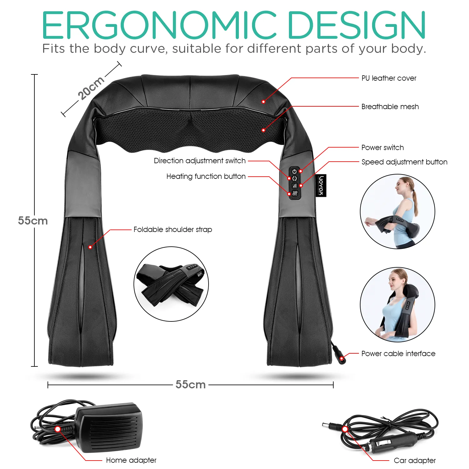 VOYOR Neck and Shoulder Shiatsu Massager PJ100