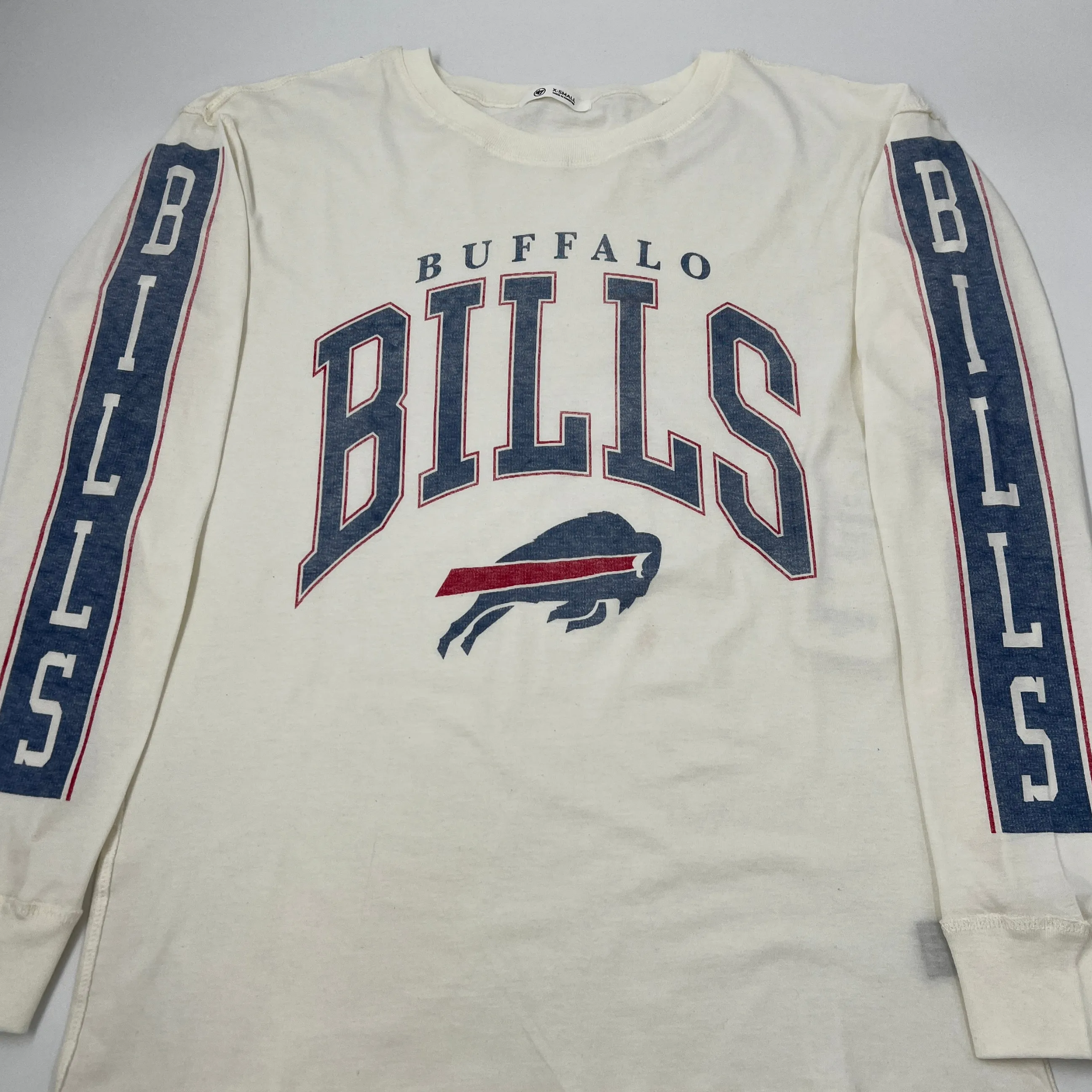 Women's '47 Brand Bills Sandstone With Sleeve Print Long Sleeve Shirt