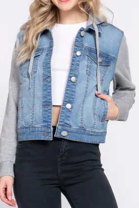 Women's Denim Vest and Hoodie Denim Jackets